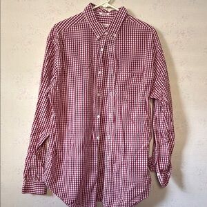 Merona Red and White Checkered Men's Shirt